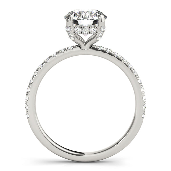 2 1/4 CTW Hidden Halo Band w/ 2ct Round IGI Certified Lab Diamond VS1+