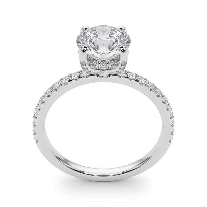 2 1/4 CTW Hidden Halo Band w/ 2ct Round IGI Certified Lab Diamond VS1+