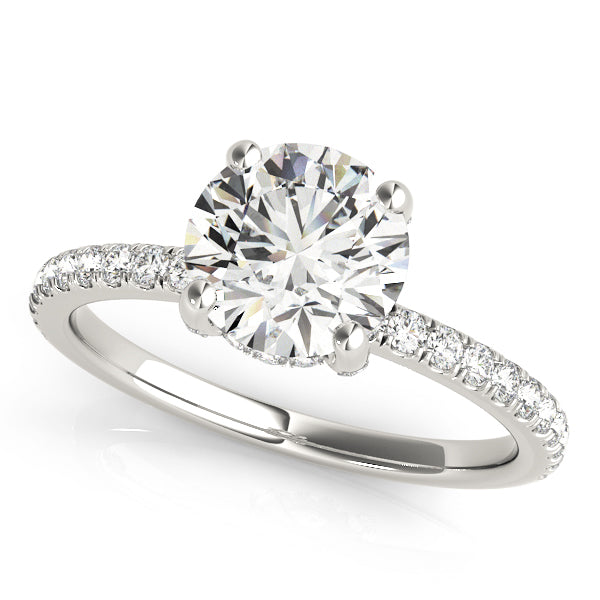 2 1/4 CTW Hidden Halo Band w/ 2ct Round IGI Certified Lab Diamond VS1+