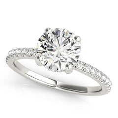 2 1/4 CTW Hidden Halo Band w/ 2ct Round IGI Certified Lab Diamond VS1+