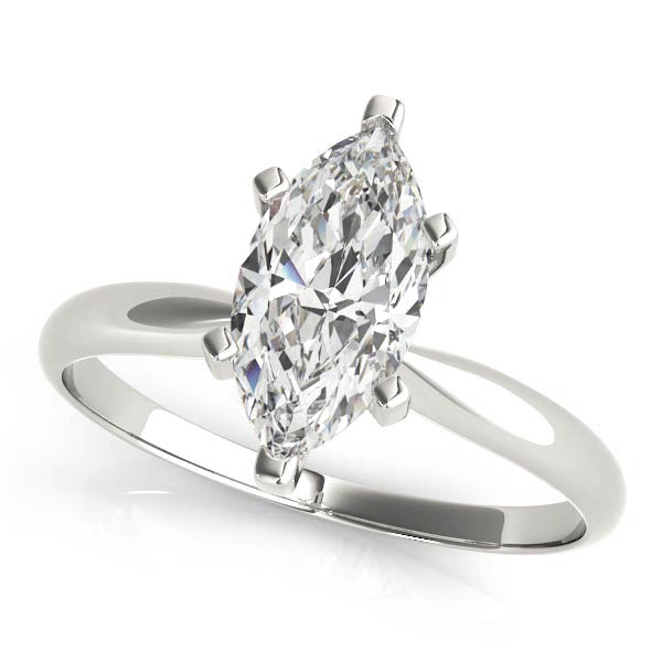 Solitaire Marquise Shape Engagement Ring - Size 3.75