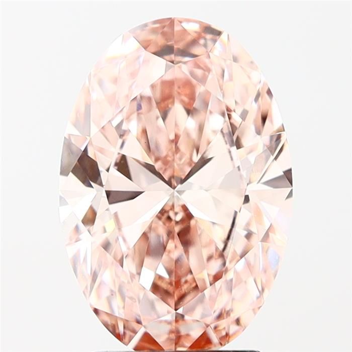 3.01ct Fancy Brownish Pink Oval Lab Diamond