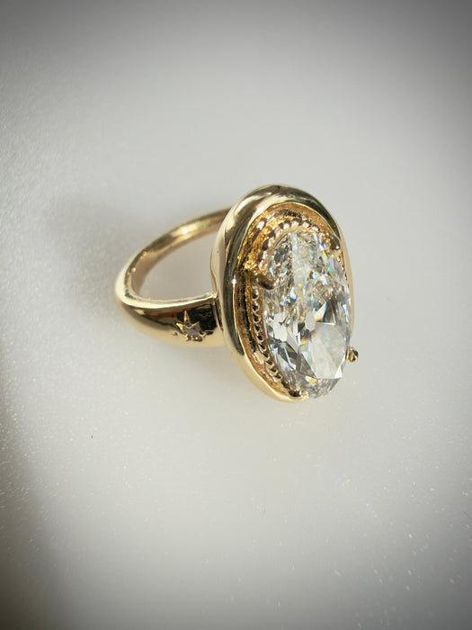 The Evangeline 3.16ct , D , VS1 Elongated Cushion IGI Lab Certified