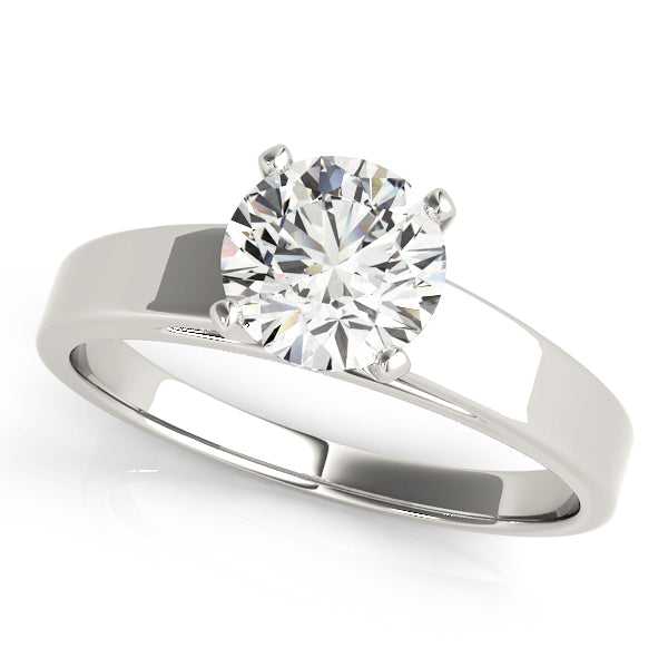 14K White Gold Solitaire Engagement Rings